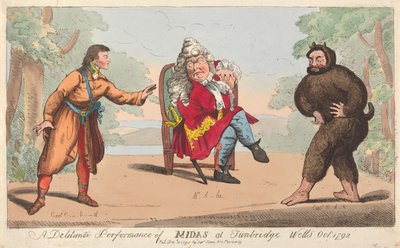 Eine Delitanti-Aufführung von Midas in Turnbridge Wells, Oktober 1792 作： アイザック・クルシャンク