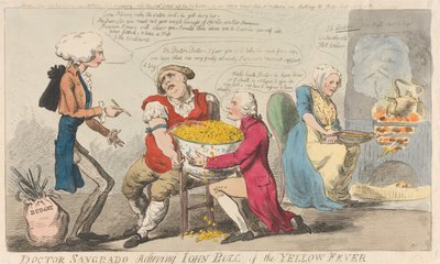 Doktor Sangrado befreit John Bull vom Gelbfieber 作： アイザック・クルシャンク