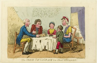 アイルランドの詩人は、小遣いに猶予を与えます! 作： Isaac Cruikshank