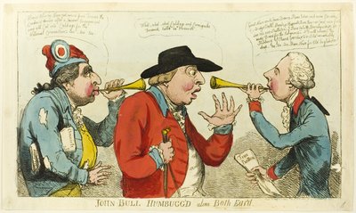 ジョン・ブル・ハンバグ、通称両耳 作： Isaac Cruikshank