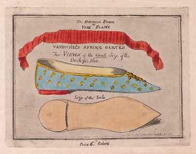 Duchess BlushまたはYork Flame、パブ。 1791年（手描きの彫刻） 作： Isaac Cruikshank