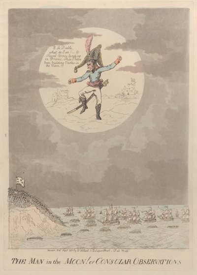 月の男！ または領事観察、1803 年 9 月、1803 年 9 月。 作： Isaac Cruikshank