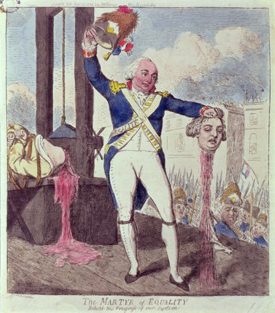 平等の殉教者：私たちのシステムの進歩を見よ、パブ。 SW Fores、1793年 作： Isaac Cruikshank