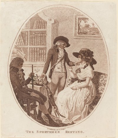 休憩中のスポーツマン 作： Isaac Cruikshank