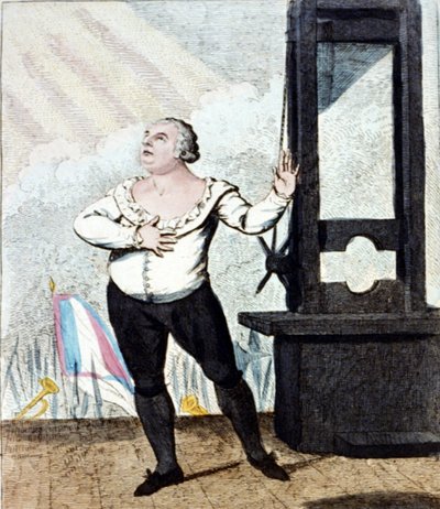 フランス国王ルイ16世の殉教 作： Isaac Cruikshank