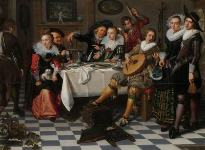 メリーカンパニー、1629年 作： Isaac Elias