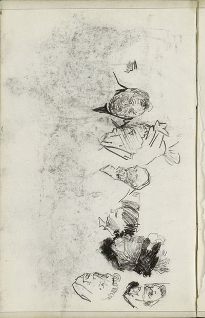 男性と女性の頭 作： Isaac Israels