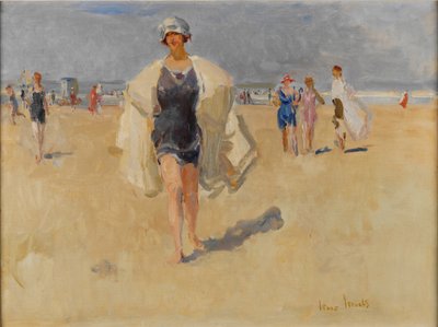 ヴィアレッジョのビーチでの女性 作： Isaac Israels