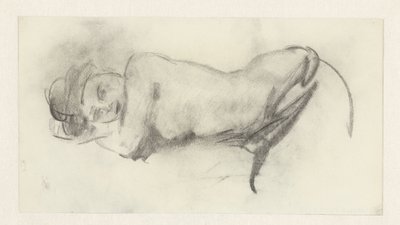 リクライニング女性ヌード 作： Isaac Israels
