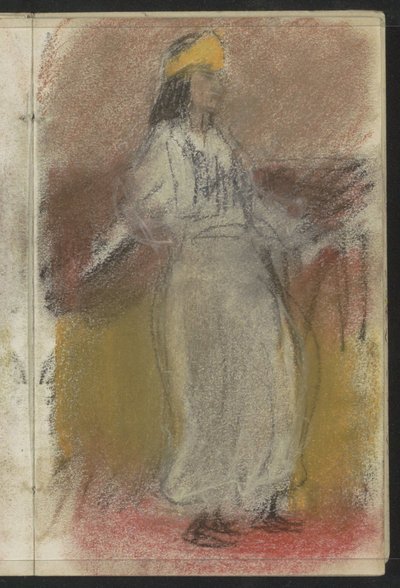 オリエンタルな服装で立っている女性 作： Isaac Israels