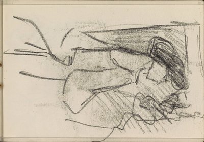 横顔で立っている女性 作： Isaac Israels