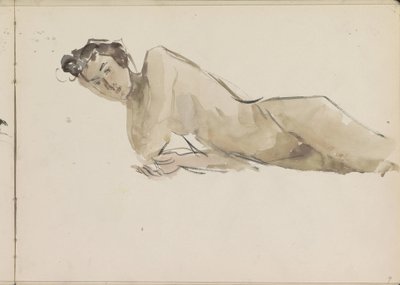 立っている女性のヌード 作： Isaac Israels