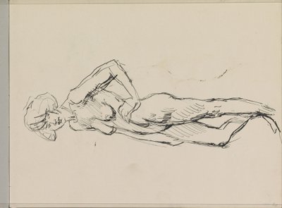 立っている女性のヌード 作： Isaac Israels