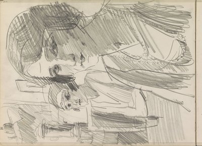 おそらくテラスで、テーブルで 2 人の女性 作： Isaac Israels