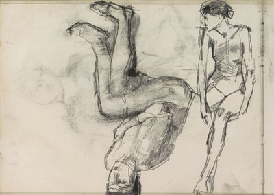 2 人が座っている女性の裸体 作： Isaac Israels