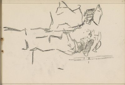 ヘッドギアを付けた 4 人の人物、横顔 作： Isaac Israels
