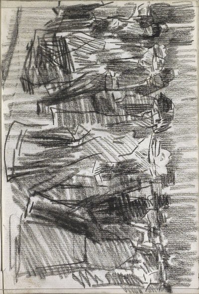 路上の女性と男性 作： Isaac Israels