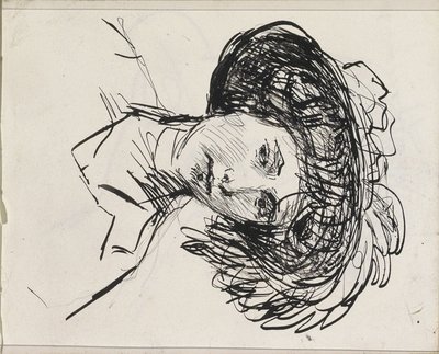 帽子をかぶった女性の頭 作： Isaac Israels
