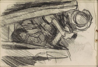 座っている若い男 作： Isaac Israels