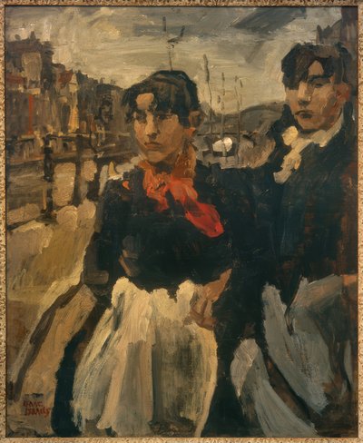 Lijnbaansgrachtの2人の女の子 作： Isaac Israels