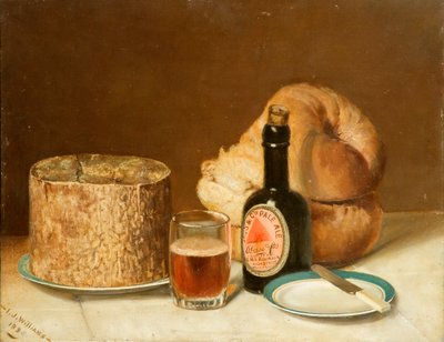 静物画」1895年 作： Isaac John Williams