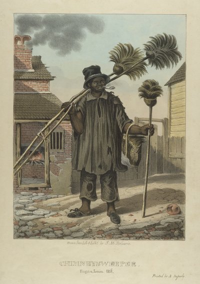 Chimneysweeper、Sketches of Character ...、1838のプレート11 作： Isaac Mendes Belisario