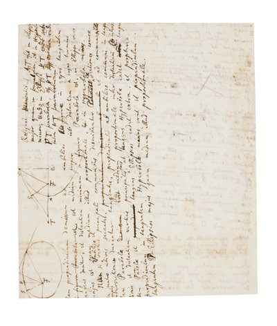Principia Mathematica の 2 ページの改訂版 作： Isaac Newton