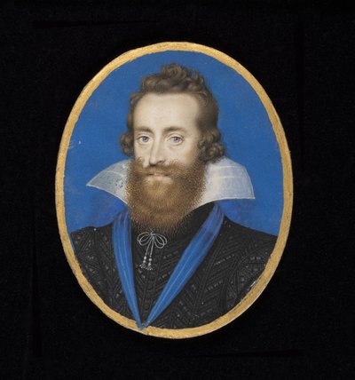 No.3869 Ludovic Stuart、第二レノックス公爵、リッチモンド公爵（1574-1624）（カードのベラムにトイレ） 作： Isaac Oliver