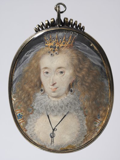 ベッドフォード伯爵夫人、ルーシーラッセルの肖像、ハリントン、c。 1608-1616。 作： Isaac Oliver