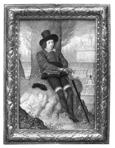 若い男の肖像、c1590-1595、1896。 作： Isaac Oliver I