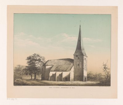 エメンの教会の眺め 1855年に取り壊されたエメンの教会（オブジェクトのタイトル） 作： Isaac Reijnders Sz.