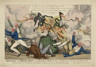 グリーンバッグを開く 作： Isaac Robert (attr. to) Cruikshank