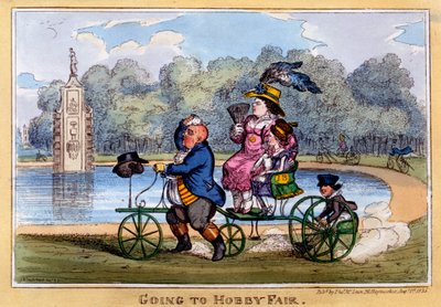 1835年ホビーフェアに行く（手塗りの彫刻） 作： Isaac Robert Cruikshank