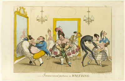 Waltzingの不便なパートナー 作： Isaac Robert Cruikshank