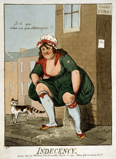 わいせつ、1799年。 作： Isaac Robert Cruikshank