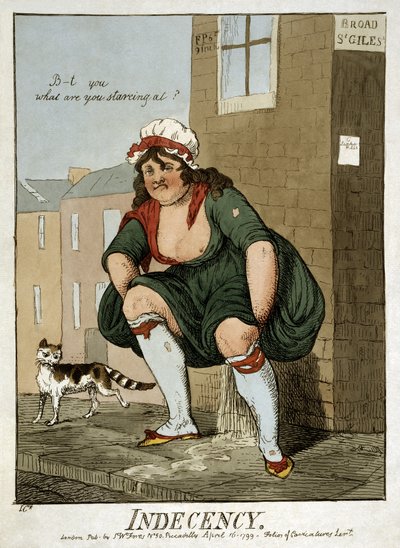 わいせつ、1799 作： Isaac Robert Cruikshank