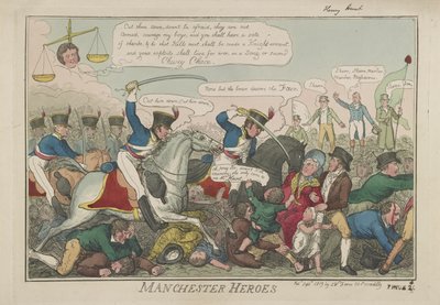 マンチェスターヒーローズ、1819年 作： Isaac Robert Cruikshank
