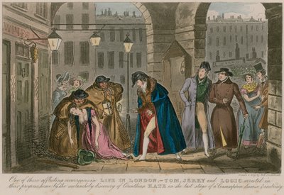 Life in Londonで発生した問題の1つ 作： Isaac Robert Cruikshank
