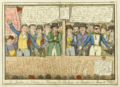選挙の自由 作： Isaac Robert Cruikshank