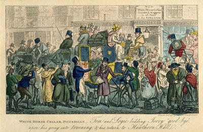 ホワイトホースセラー、ピカデリーFrom：36シーンfrom real life、1821 作： Isaac Robert Cruikshank