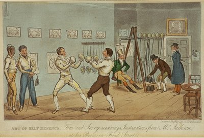 アート・オブ・セルフディフェンス（カラーリトグラフ 作： Isaac Robert and George Cruikshank