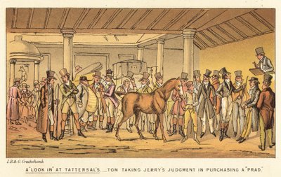 タッターサルを見る 作： Isaac, Robert and George Cruikshank