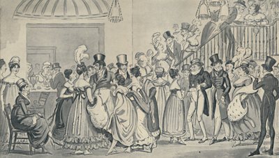 コヴェントガーデンのサルーン、1821年、1920年。アーティスト：アイザックロバートクルクシャンク、ジョージクルクシャンク。 作： Isaac, Robert and George Cruikshank