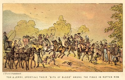 トムとジェリー、Rotten Rowのピンクの間で血のビットをスポーツ 作： Isaac, Robert and George Cruikshank