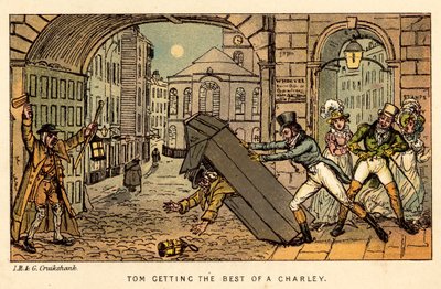 チャーリーのベストを手に入れるトム 作： Isaac, Robert and George Cruikshank