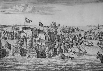 マラガの戦い、c1704 作： Isaac Sailmaker