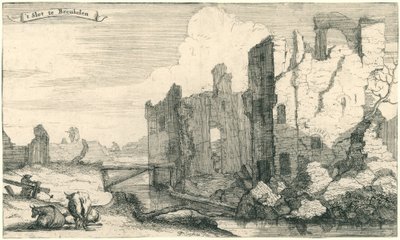 1672年にフランス人によって破壊されたブリューケレンの城 Breukelen の 