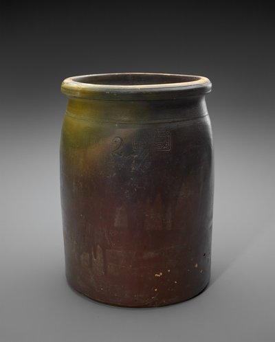 廃人、c。 1873-1882（すべり釉石器） 作： Isaac Suttles Pottery