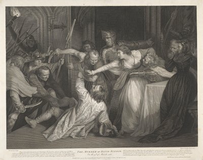 1566 年 3 月 9 日の David Rizzio の殺害 作： Isaac Taylor