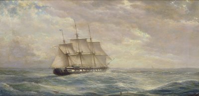 公海上のイギリス船、1876 作： Isaac Walter Jenner